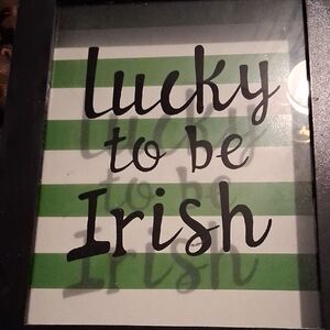 H&M Green and Black Irish Wall Art